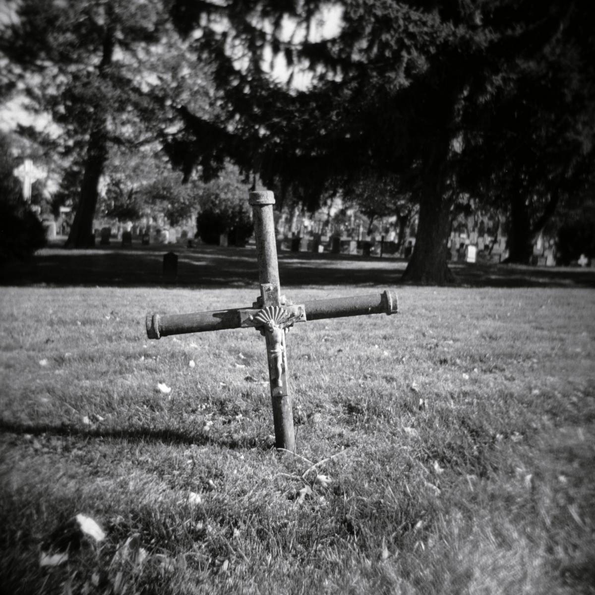 Pipe Cross Grave Marker, 2018